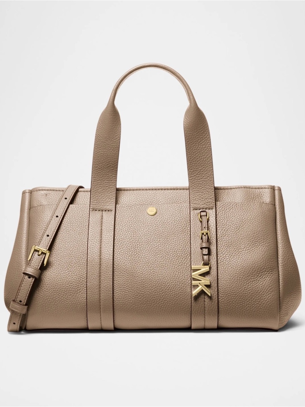 Michael Kors "Romee" east-west satchel bag, leather, Birch